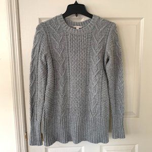 Gap Gray Cable Knit Crewneck Sweater Maternity